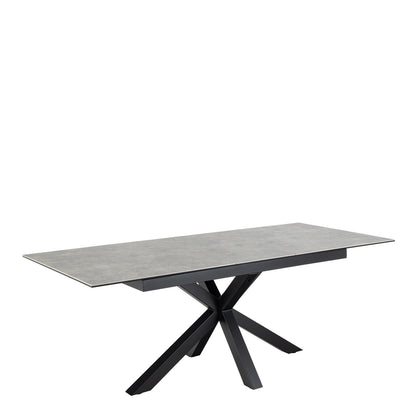 Harlow Extendable Dining Table with Ceramic Grey Top 168cm