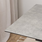 Harlow Extendable Dining Table with Ceramic Grey Top 168cm