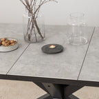 Harlow Extendable Dining Table with Ceramic Grey Top 168cm