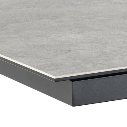 Harlow Extendable Dining Table with Ceramic Grey Top 168cm