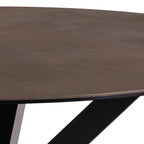 Harlow Round Dining Table with Ceramic Rusty Brown Top