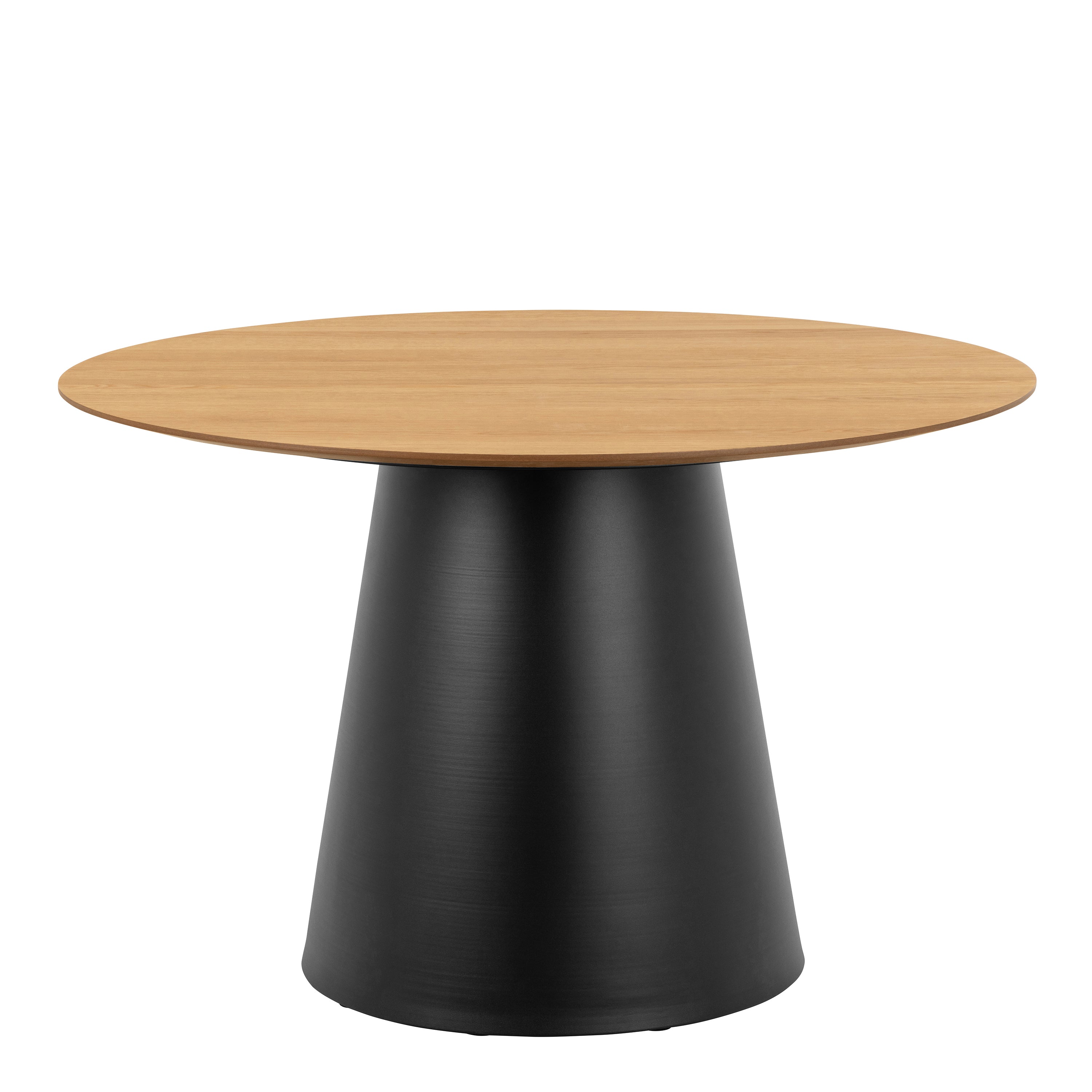 Sullivan Round Dining Table in Oak/Black 120cm