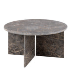 Lyra Round Coffee Table with Marron Marble Top 90cm