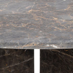 Lyra Round Coffee Table with Marron Marble Top 90cm