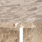 Lyra Round Coffee Table with Brown Marble Top 90cm