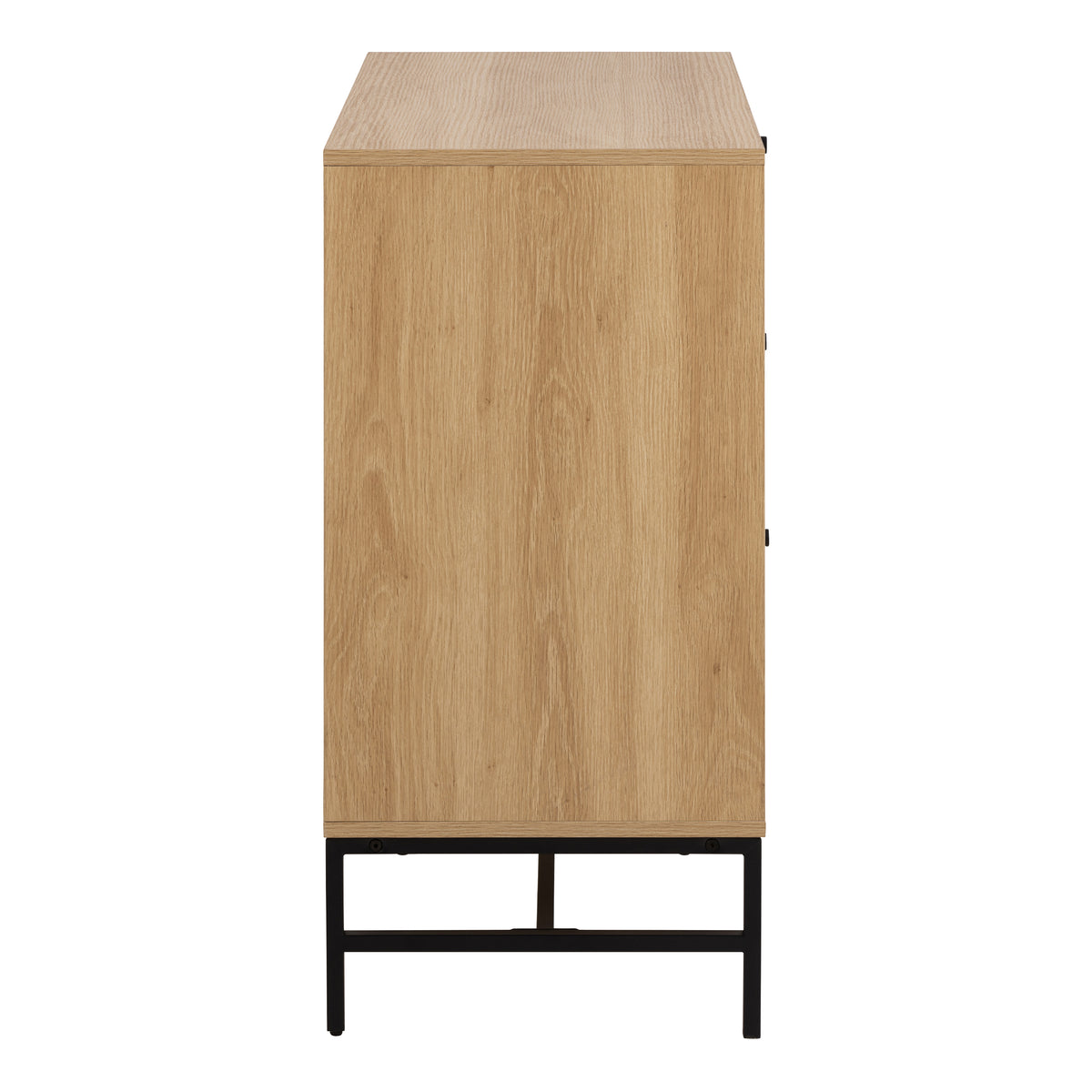 Alberto Chest of 3 Drawers in Oak/Black Legs