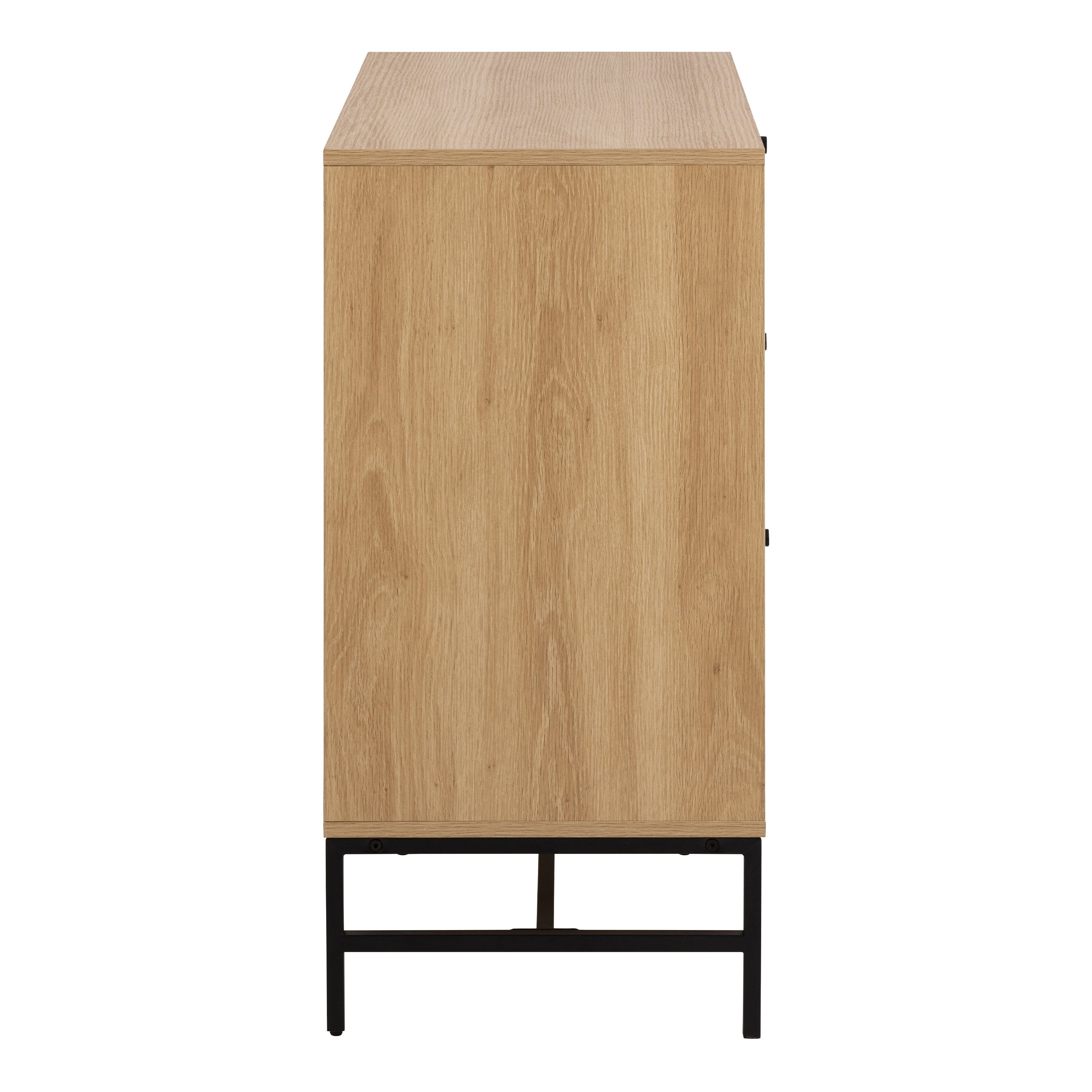 Alberto Chest of 3 Drawers in Oak/Black Legs