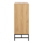 Alberto Chest of 4 Drawers in Oak/Black Legs