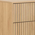 Alberto Chest of 4 Drawers in Oak/Black Legs