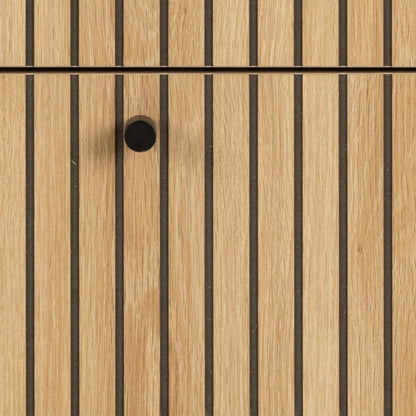 Alberto Chest of 4 Drawers in Oak/Black Legs