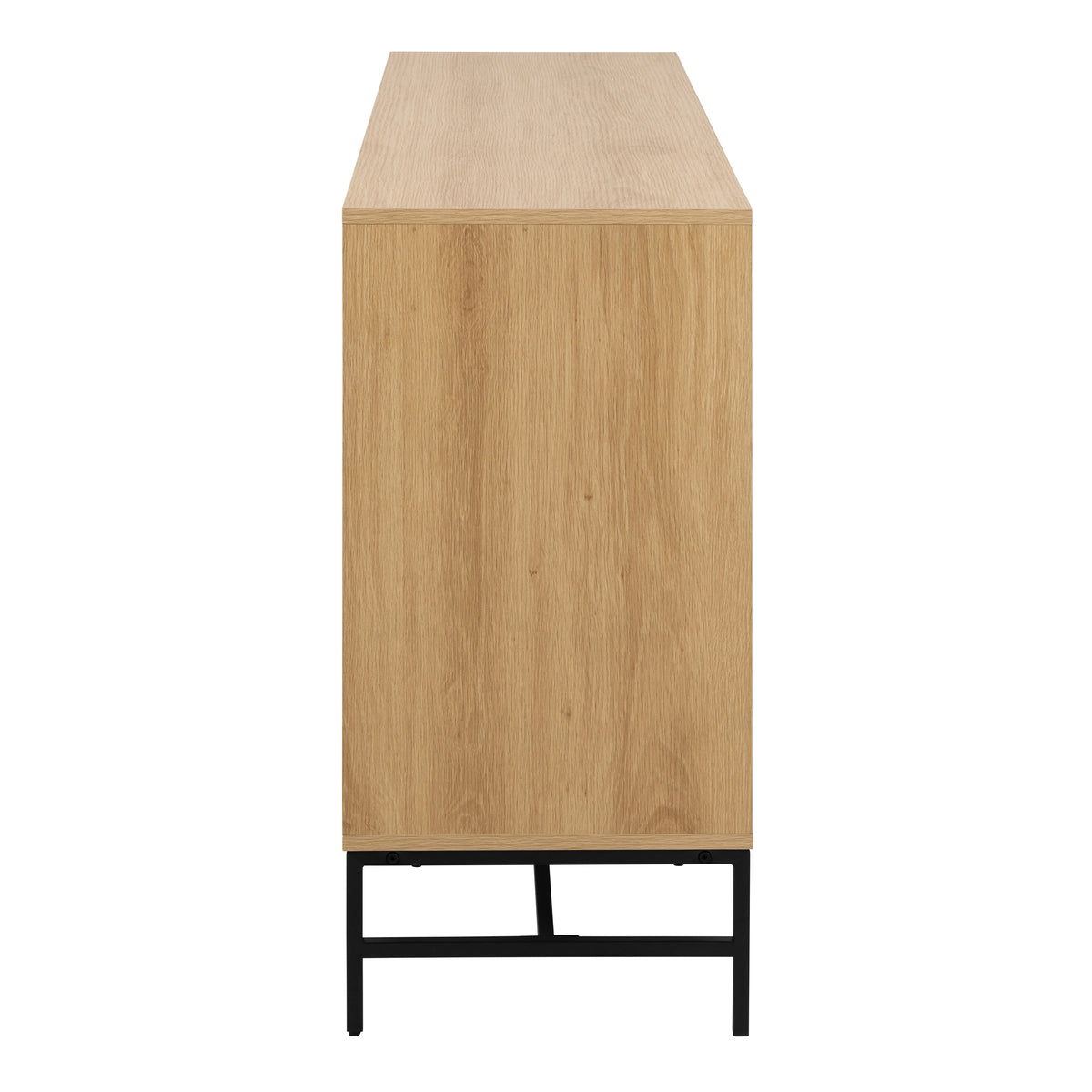 Alberto Wide Chest of 6 Drawers in Oak/Black Legs
