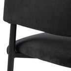 Christo Dining Table in Oak 220x75cm including 6 Lima Dining Chairs with Armrest in Black