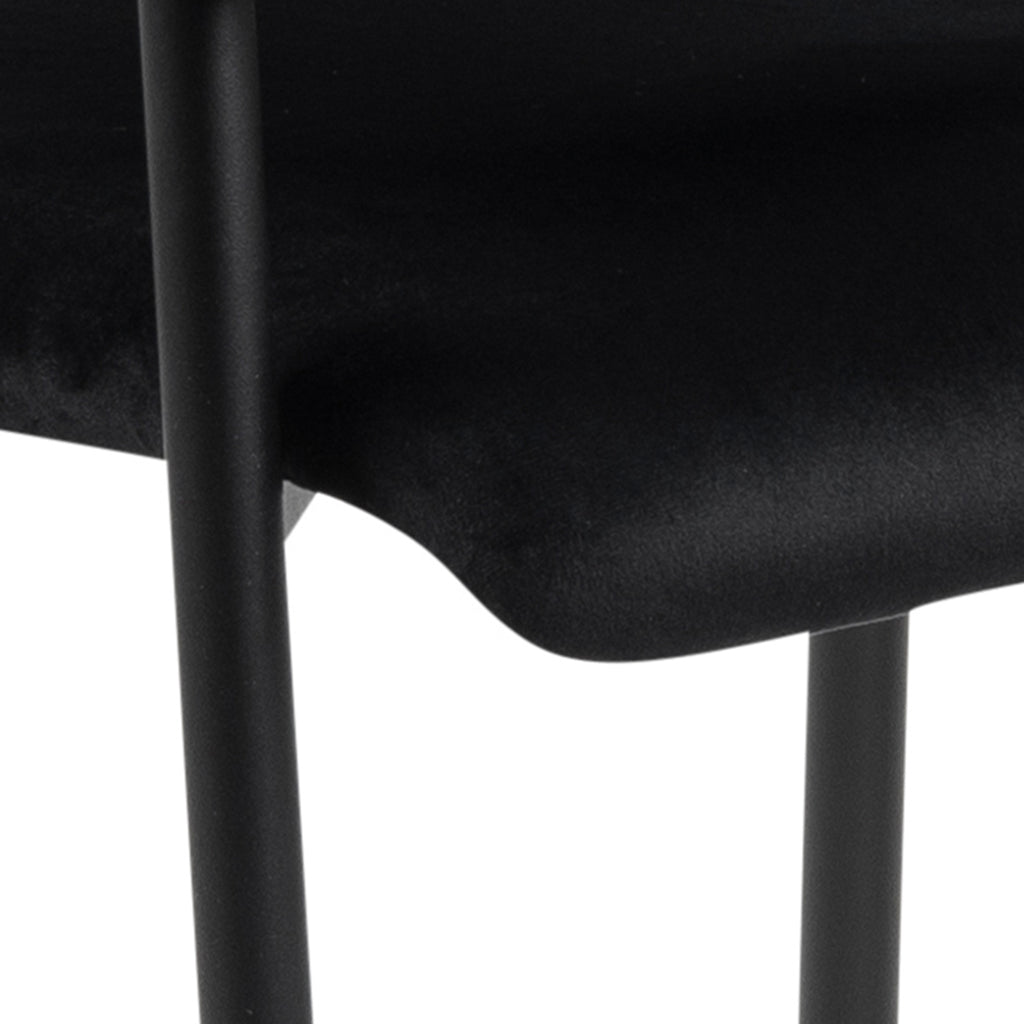 Christo Dining Table in Oak 220x75cm including 6 Lima Dining Chairs with Armrest in Black