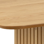 Christo Dining Table in Oak 220x75cm including 6 Lima Dining Chairs with Armrest in Black