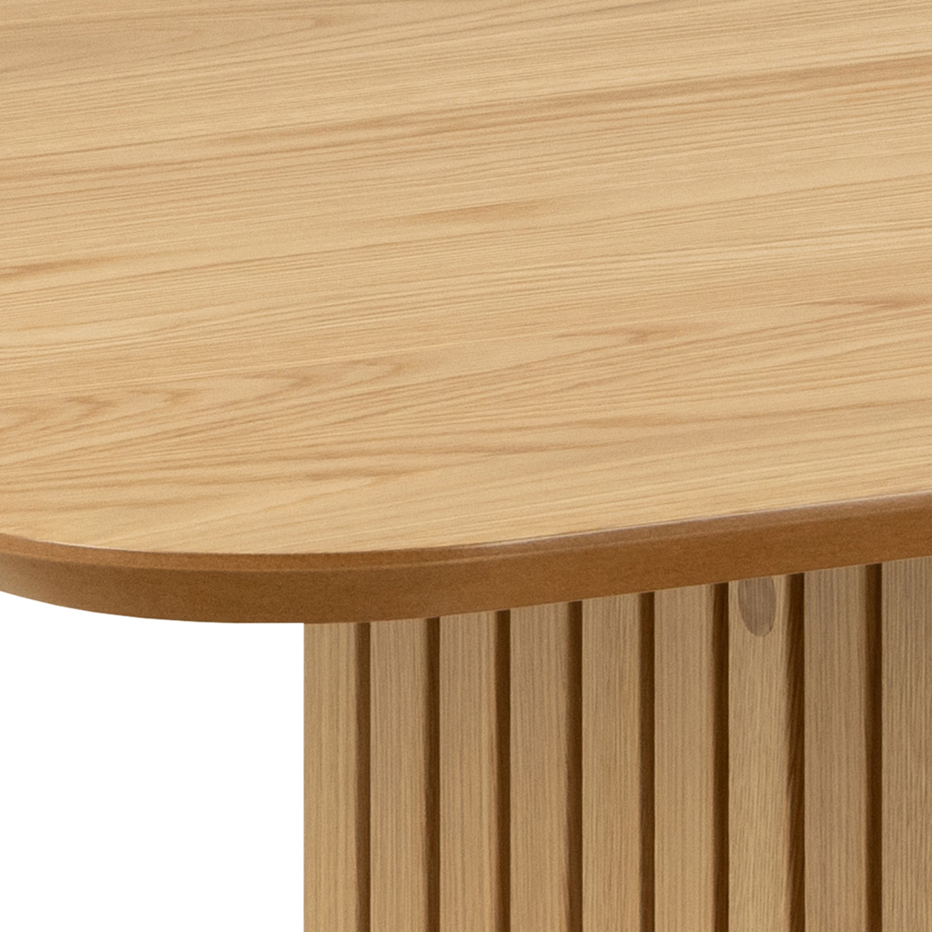Christo Dining Table in Oak 220x75cm including 6 Lima Dining Chairs with Armrest in Black
