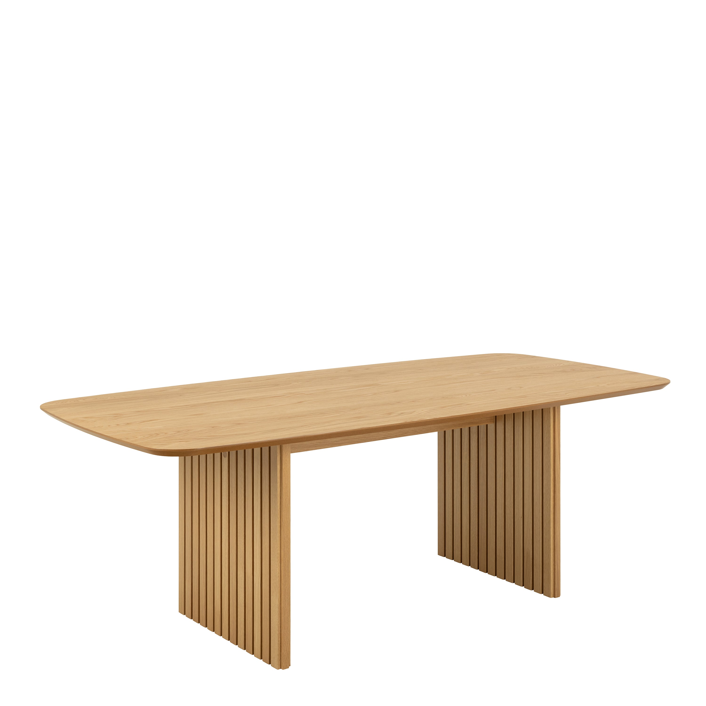 Christo Dining Table in Oak Included 6 Ida Dining Chairs in Black