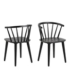 Christo Dining Table in Oak Included 6 Ida Dining Chairs in Black