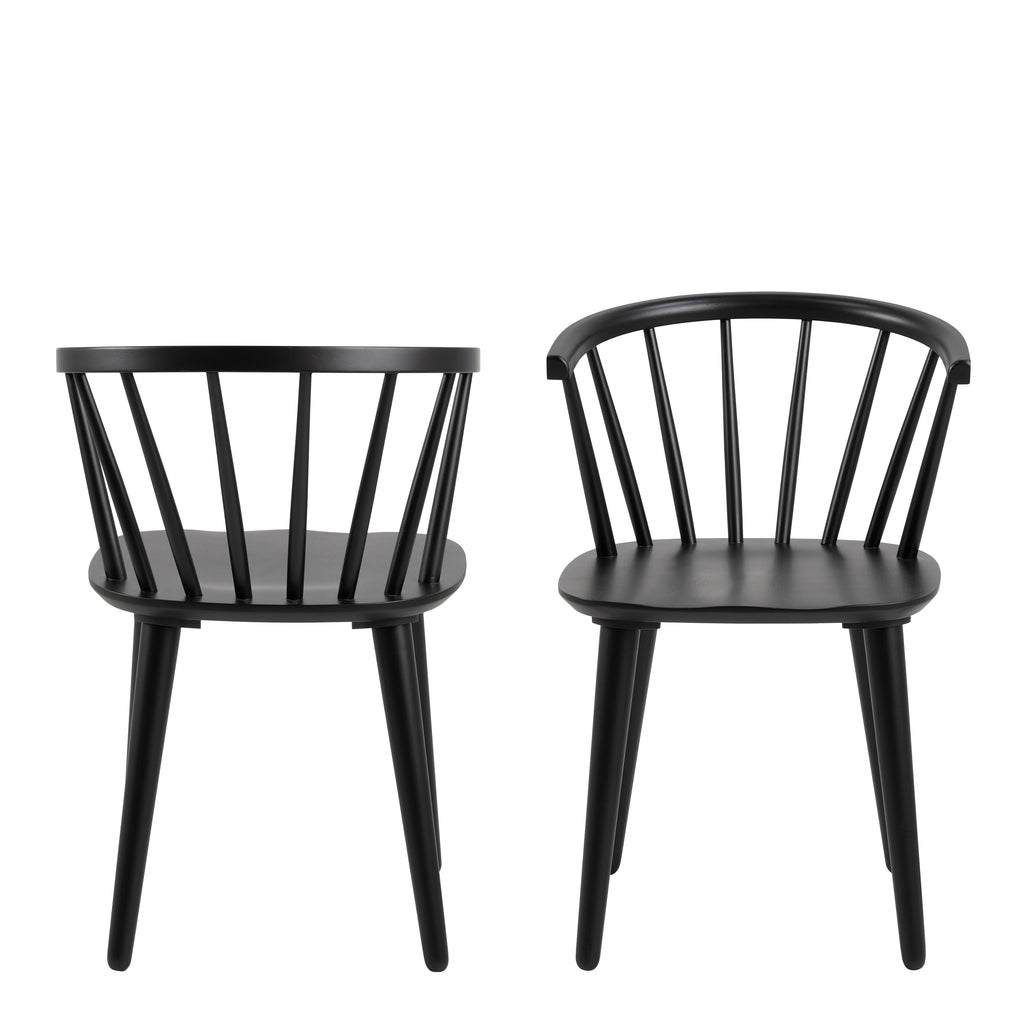 Christo Dining Table in Oak Included 6 Ida Dining Chairs in Black