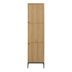 Alberto Wardrobe 2 Doors in Oak/Black Legs