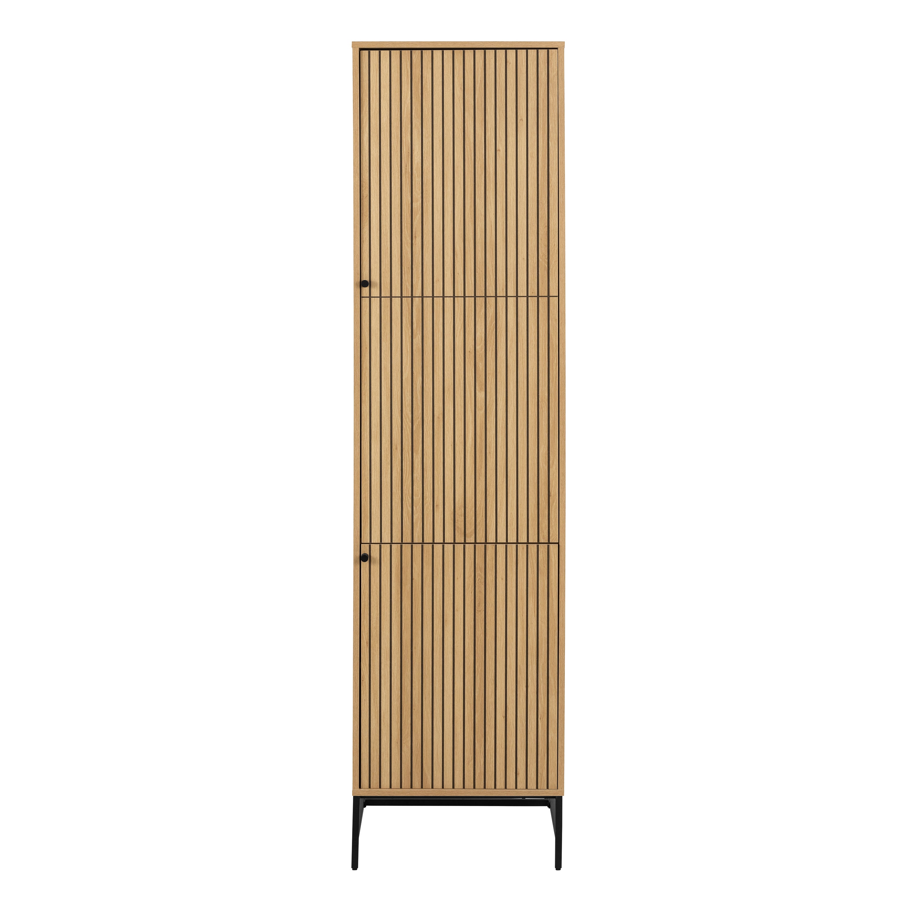 Alberto Wardrobe 2 Doors in Oak/Black Legs