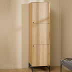 Alberto Wardrobe 2 Doors in Oak/Black Legs