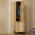 Alberto Wardrobe 2 Doors in Oak/Black Legs