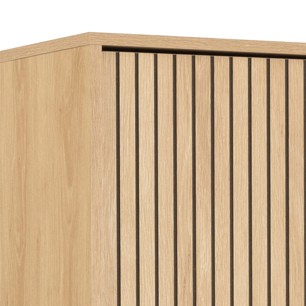 Alberto Wardrobe 2 Doors in Oak/Black Legs