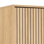 Alberto Wardrobe 2 Doors in Oak/Black Legs