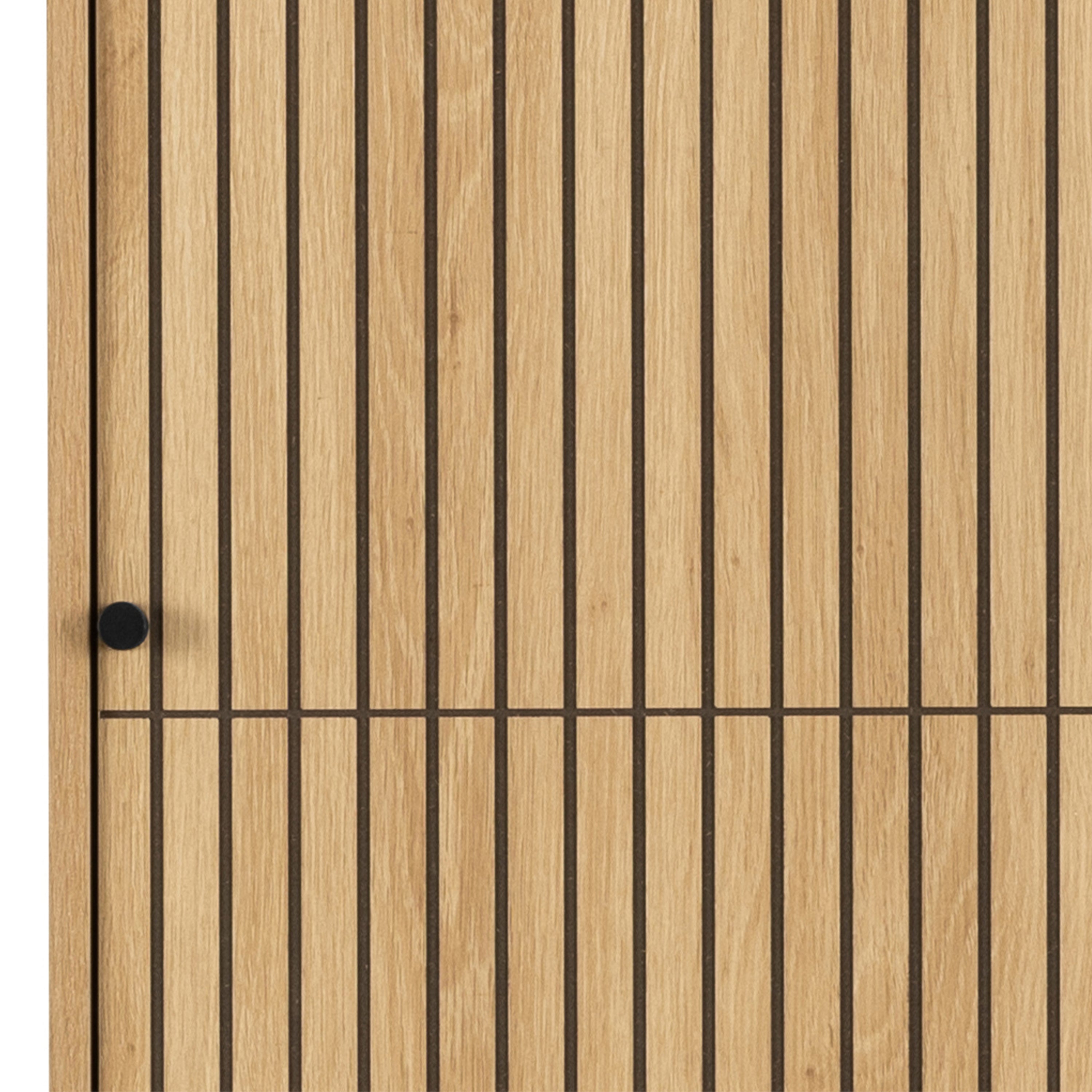 Alberto Wardrobe 2 Doors in Oak/Black Legs