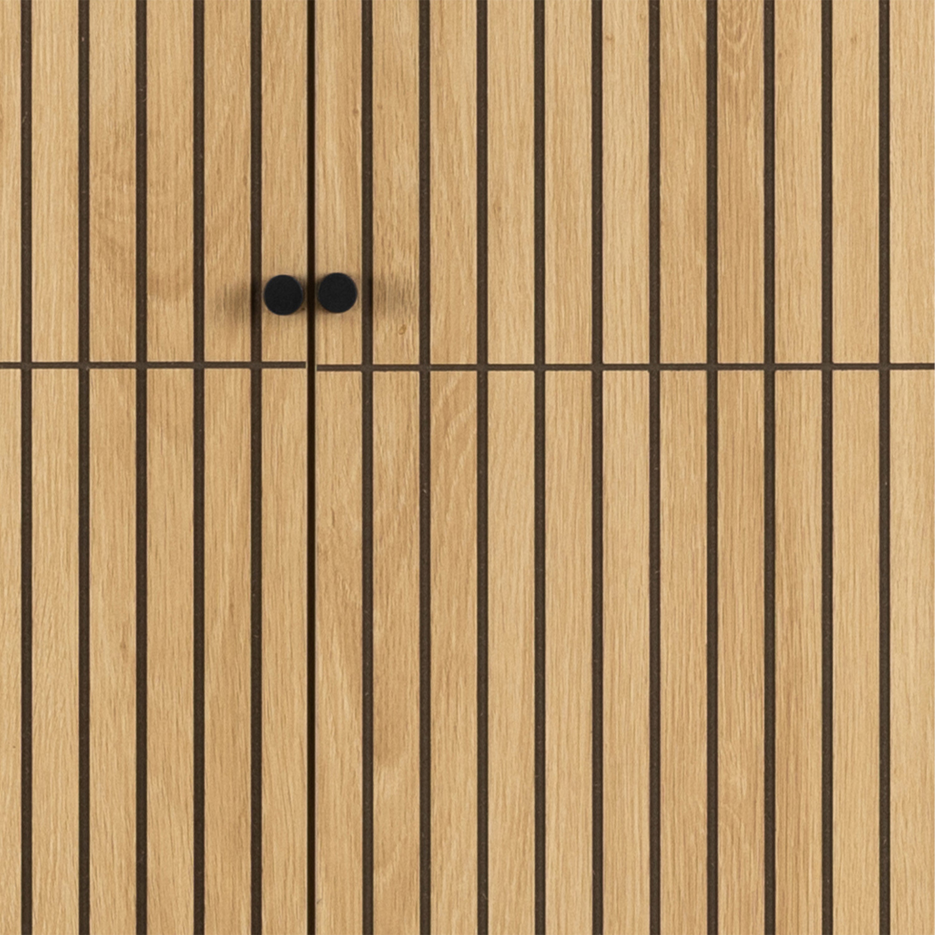 Alberto Wardrobe 4 Doors in Black/Oak