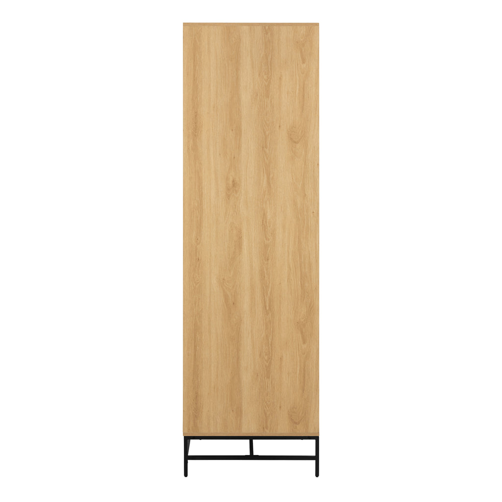 Alberto Wardrobe 4 Doors in Black/Oak