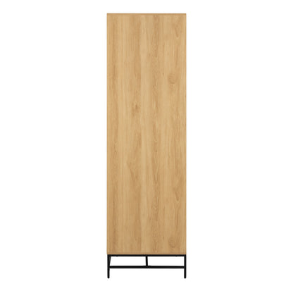 Alberto Wardrobe 4 Doors in Black/Oak