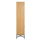 Jaya Display Cabinet With 4 doors and 6 Shelves in Wild Oak