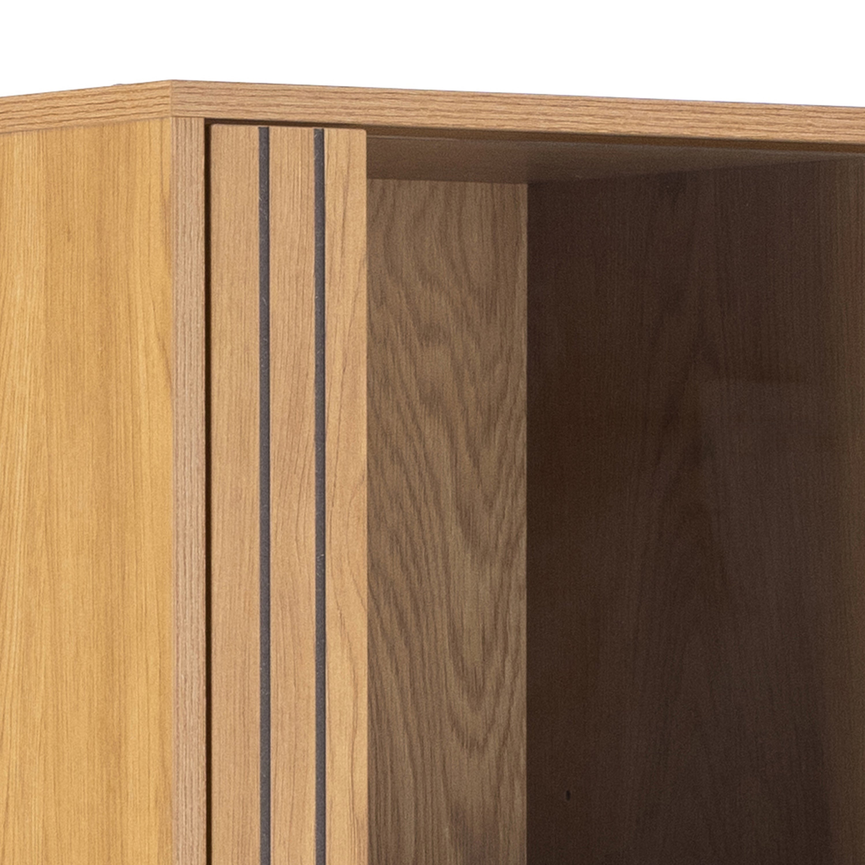 Jaya Display Cabinet With 4 doors and 6 Shelves in Wild Oak