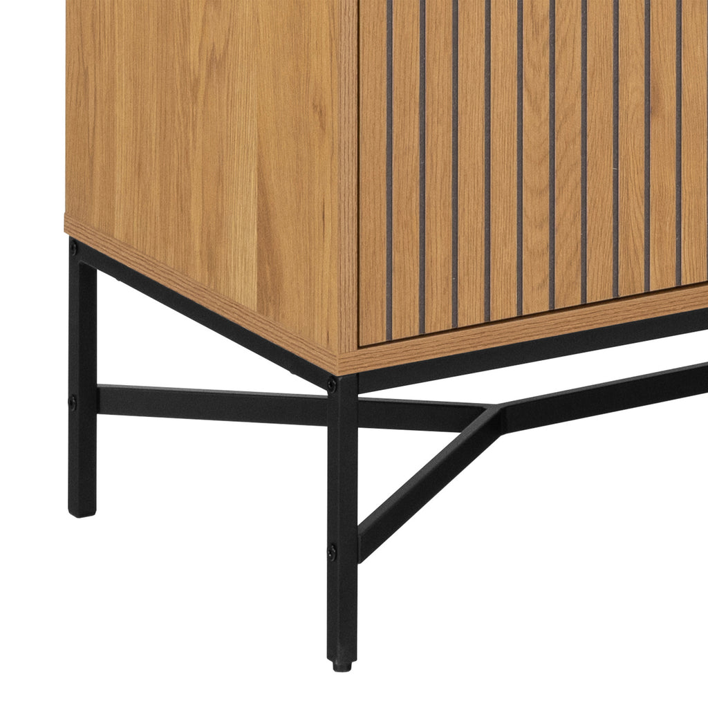 Jaya Display Cabinet With 4 doors and 6 Shelves in Wild Oak