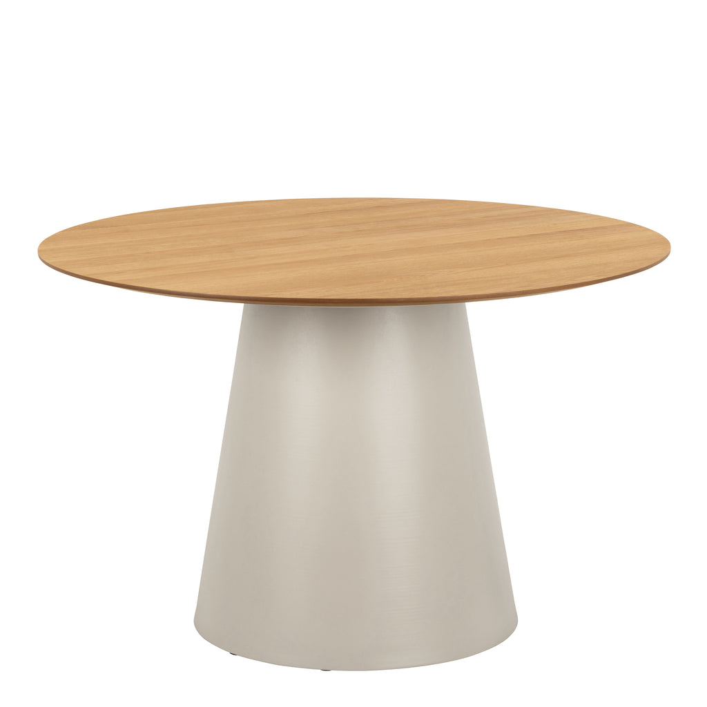 Sullivan Round Dining Table in Oak/Grey 120cm