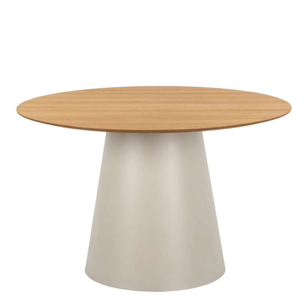 Sullivan Round Dining Table in Oak/Grey 120cm