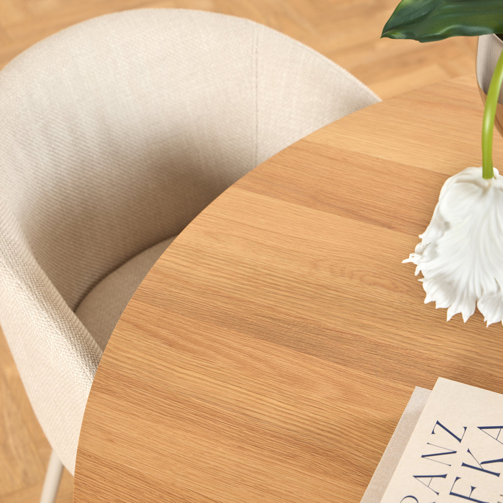 Sullivan Round Dining Table in Oak/Grey 120cm