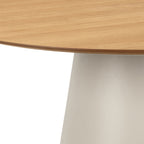 Sullivan Round Dining Table in Oak/Grey 120cm