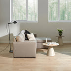 Sullivan Round Coffee Table in Oak/Grey 45x48cm