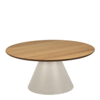 Sullivan Round Coffee Table in Oak/Grey 85x40cm