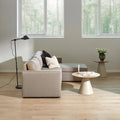 Sullivan Round Coffee Table in Oak/Grey 85x40cm
