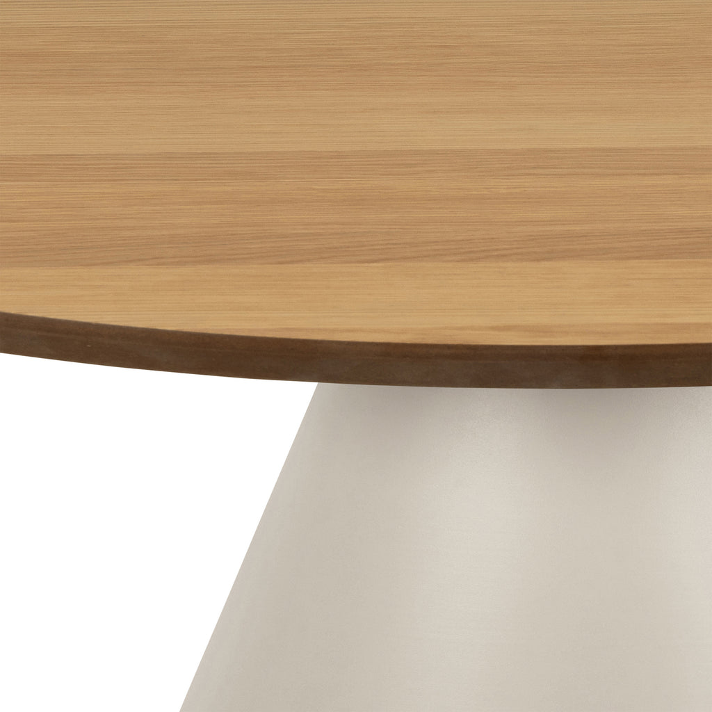 Sullivan Round Coffee Table in Oak/Grey 85x40cm