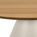 Sullivan Round Coffee Table in Oak/Grey 85x40cm