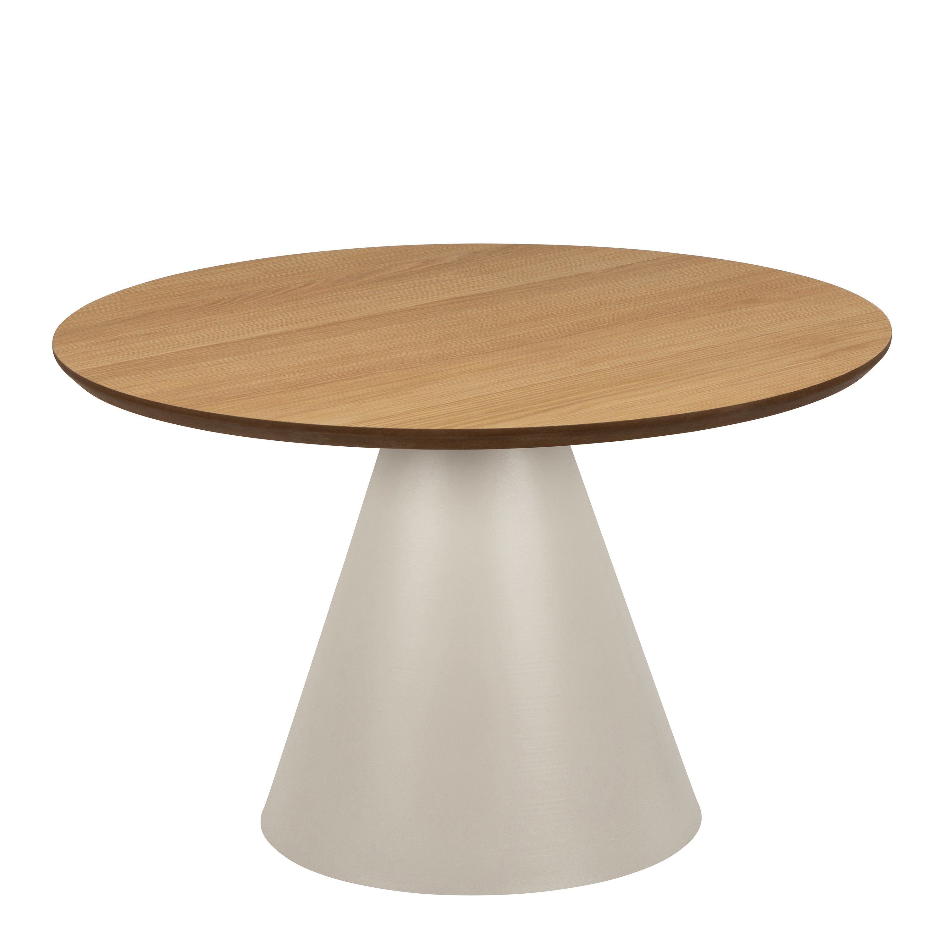 Sullivan Low Round Coffee Table in Oak/Grey 65x43cm