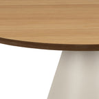 Sullivan Low Round Coffee Table in Oak/Grey 65x43cm
