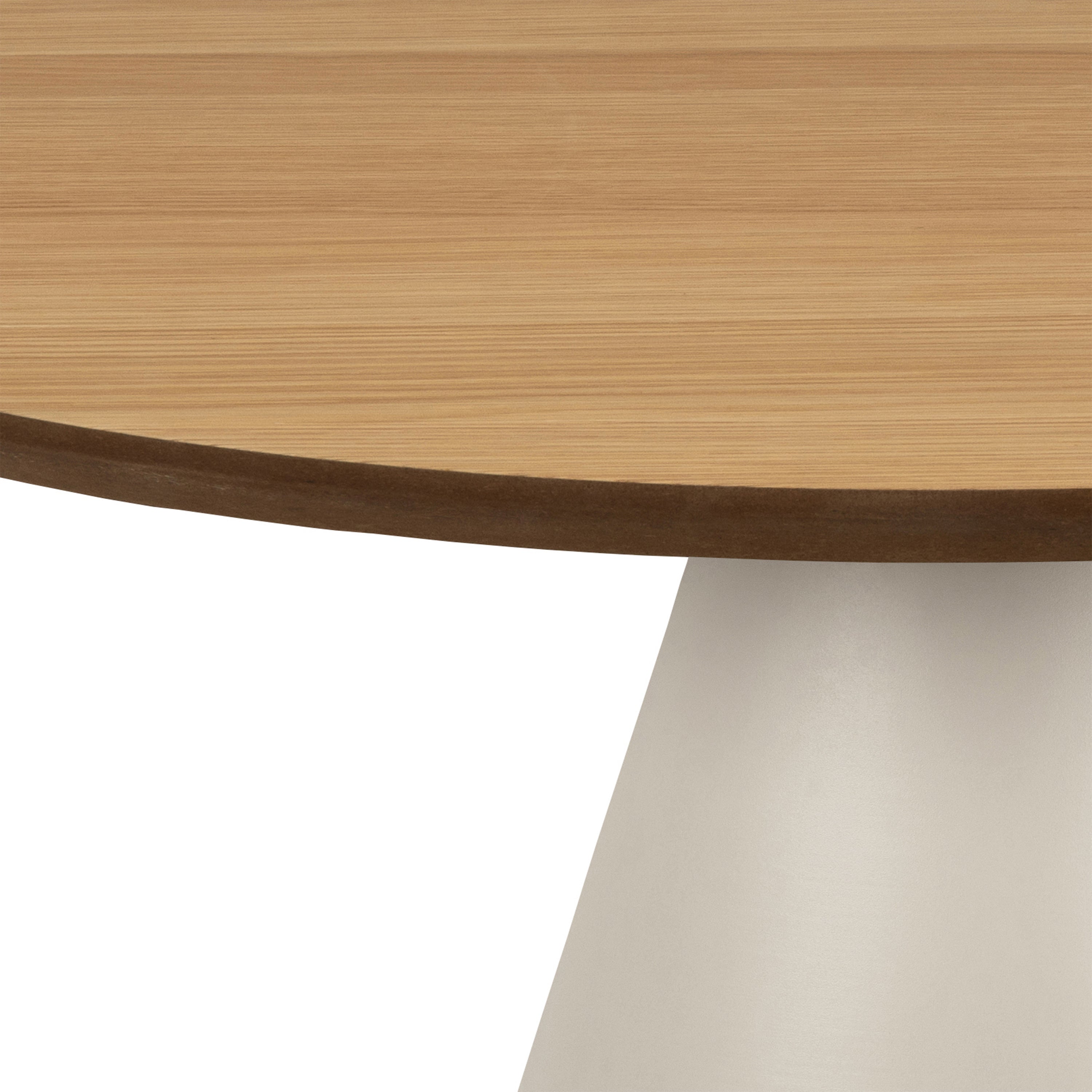 Sullivan Low Round Coffee Table in Oak/Grey 65x43cm