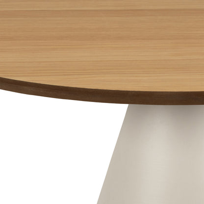 Sullivan Low Round Coffee Table in Oak/Grey 65x43cm