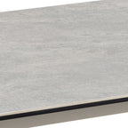 Palma Ceramic Dining Table in Grey 160x90cm includes 4 Ellie Swivel Beige Dining Chairs