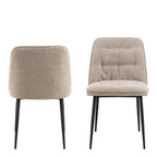 Wicklow Rectangular Dining Table in Grey/Black 140x75cm Included 4 Brooke Dining Chairs in Monza Beige